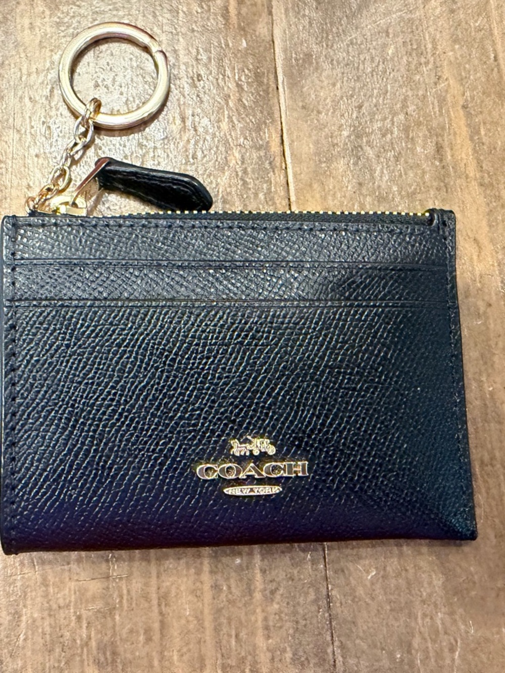 Coach Black Leather skinny ID wallet